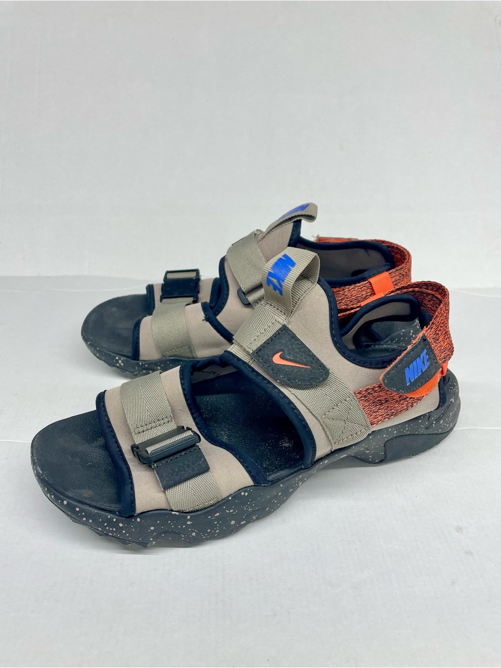 Nike Women’s Olive Green and Orange Accent Sport Sandals